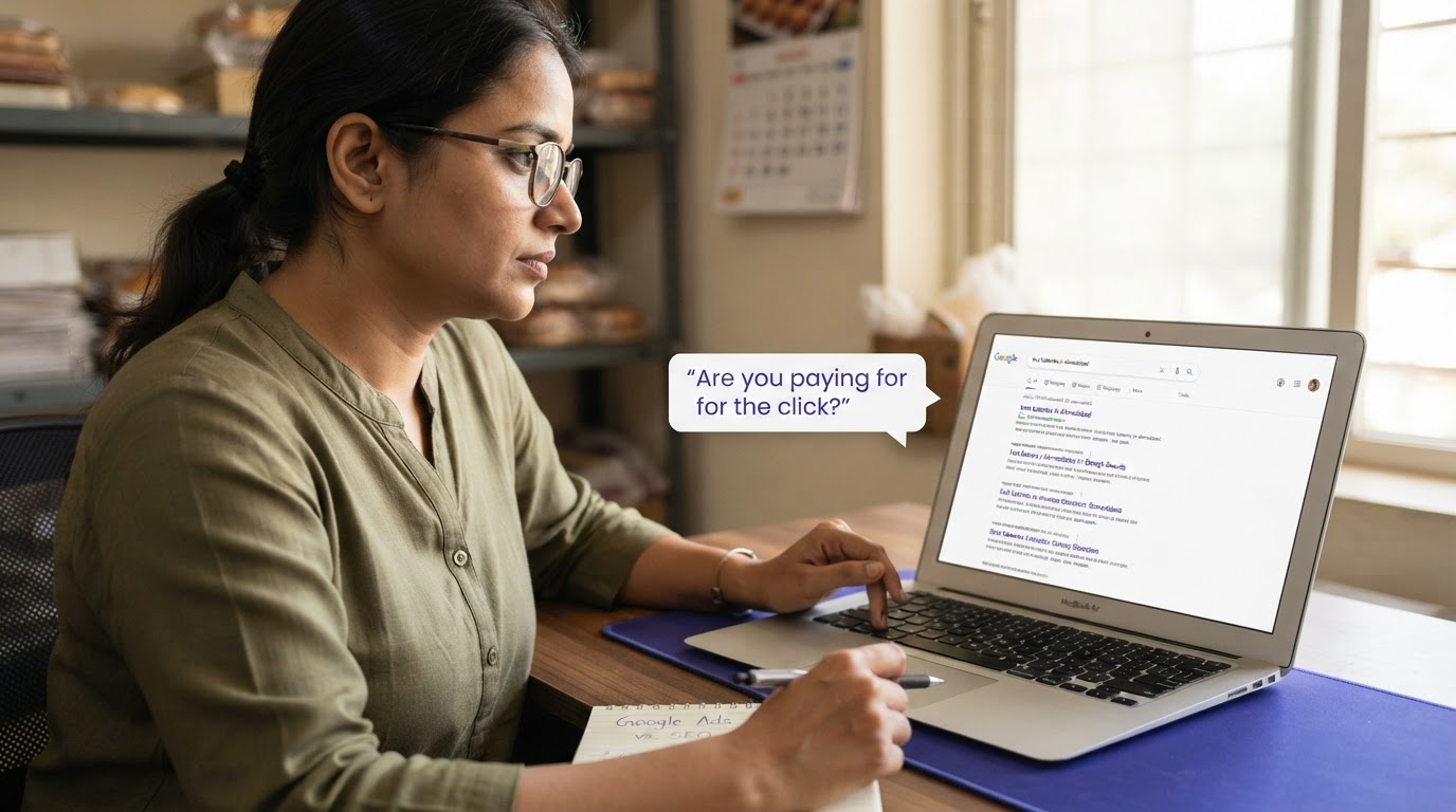 Illustration supporting ads on google: what you see, what businesses pay for, and what to check first